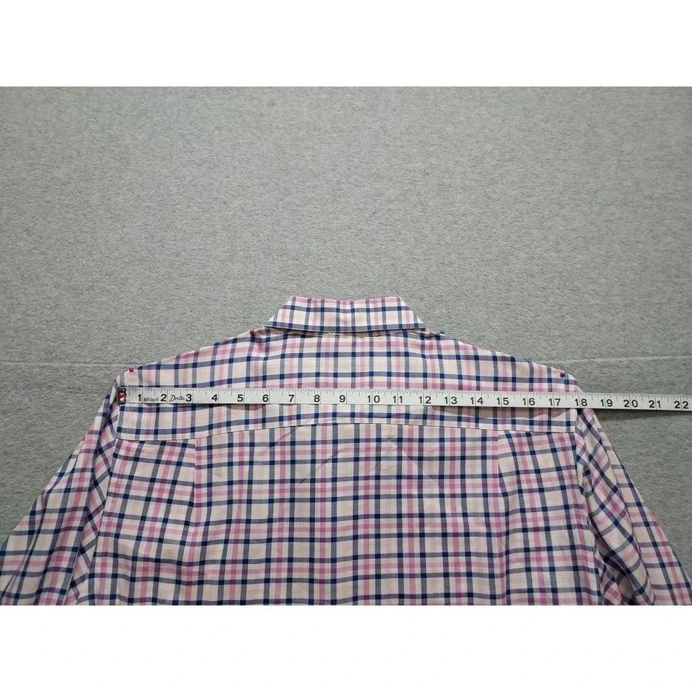 Banana Republic Men Shirt M Multicolor Plaid Button Down Long Sleeve Logo Casual